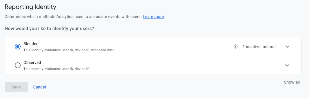 reporting identity form