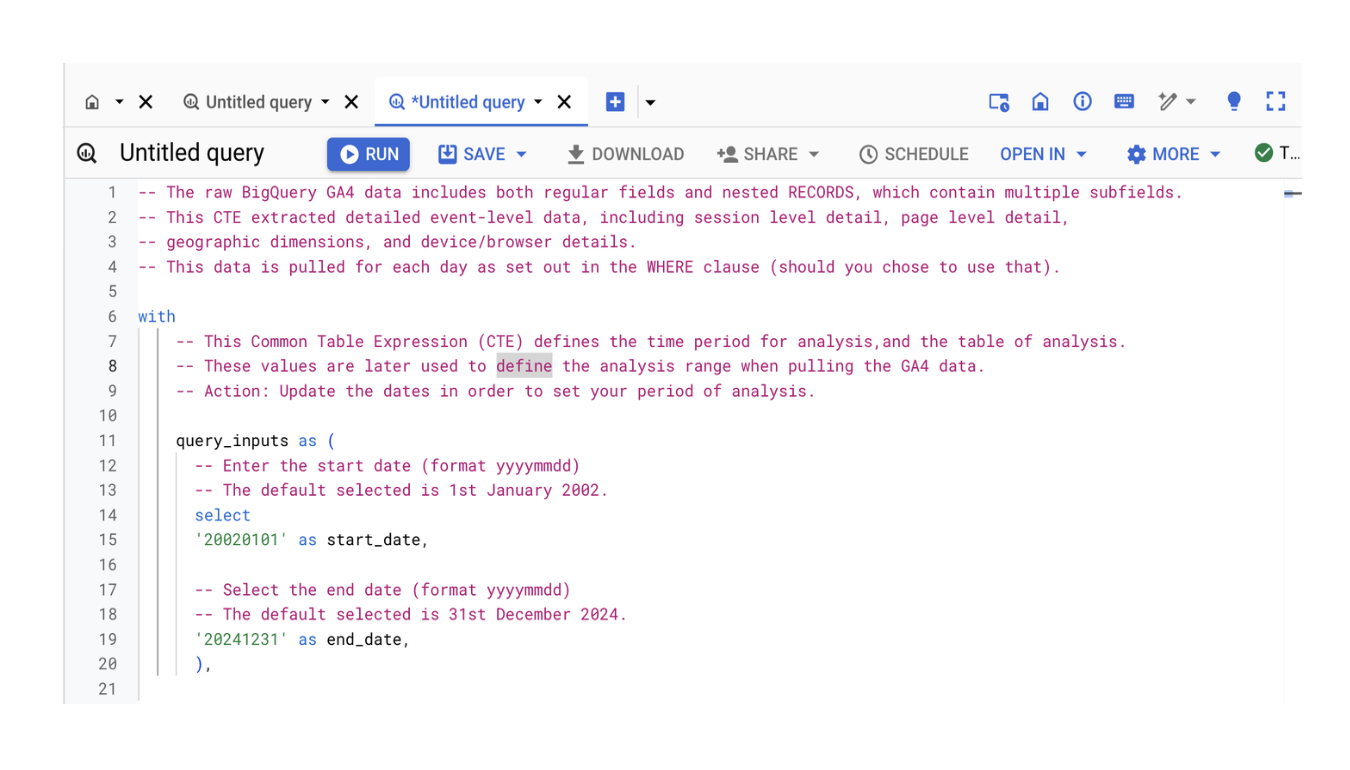 GA4 BigQuery Starter Query | Piped Out