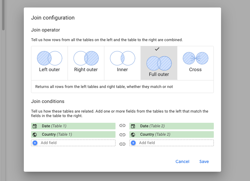 configure blend join