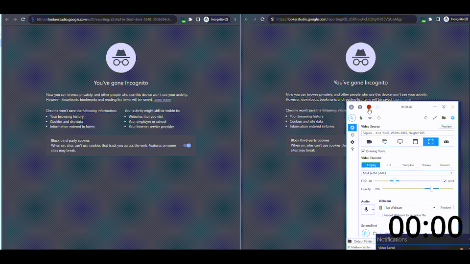 an example of a slow dashboard vs a fast dashboard